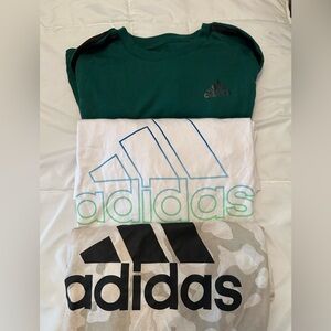 Bundle of 3 tees for boys. 2 hooded long sleeve large 
1 tee medium